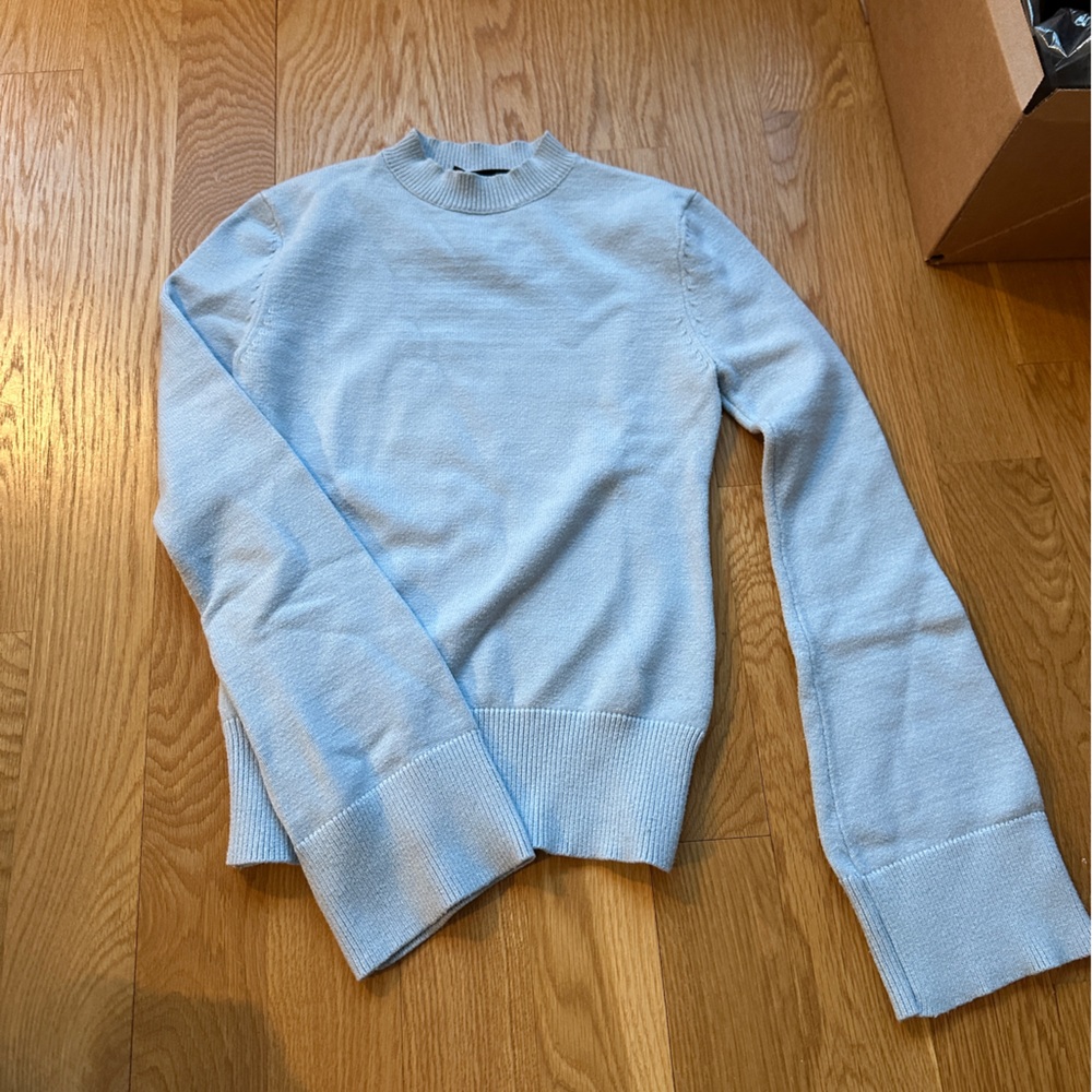 Ellery Sky Blue Crew Neck Sweater